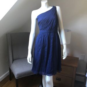JCrew one shoulder dress chiffon